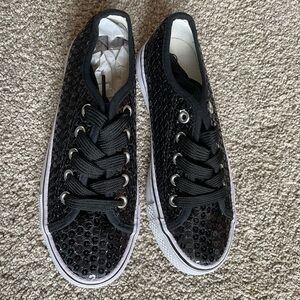 New in bag Balera black sequined dance shoes size 2